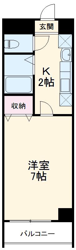 アスティオス港楽(1K/3階)の間取り写真