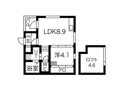 LA PREMIERE(1LDK/1階)の間取り写真