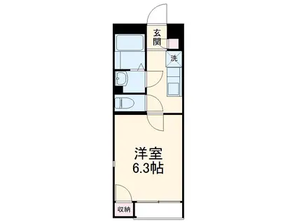 レオネクストPROSPER(1K/2階)の間取り写真