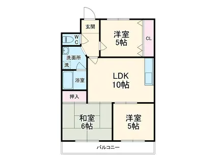 レナジア太平通(3DK/2階)の間取り写真