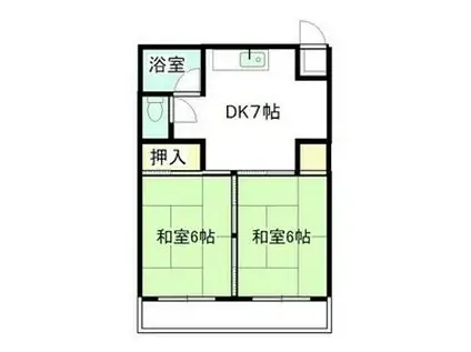 ステラメゾン南十番町(2DK/2階)の間取り写真