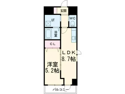 CASA LUCIA(1LDK/7階)の間取り写真