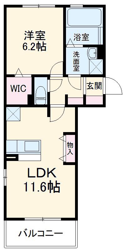 LOCOMOCOⅣ(1LDK/3階)の間取り写真
