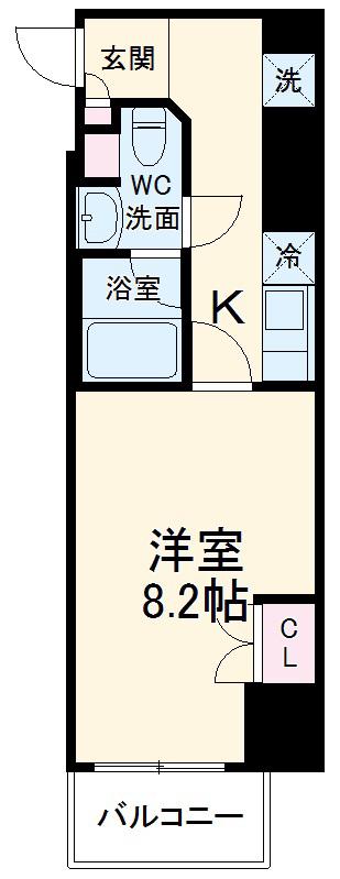 COMFORTささしまライブ(1K/9階)の間取り写真