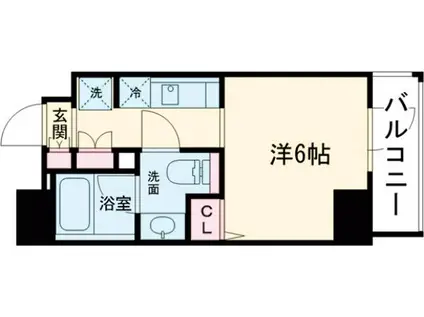 プレール・ドゥーク亀戸5(1K/2階)の間取り写真