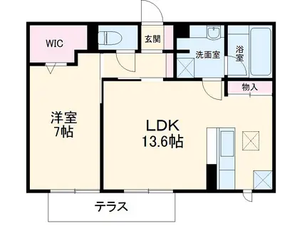 LEMERCI(1LDK/3階)の間取り写真