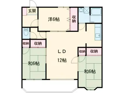 グランドエステート(3LDK/3階)の間取り写真
