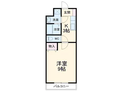 PROCEEDⅡ(1K/4階)の間取り写真