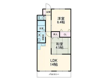 カルムシャンブル(2LDK/3階)の間取り写真