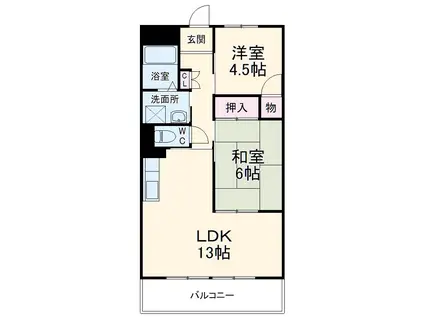 アルカディア(2LDK/3階)の間取り写真