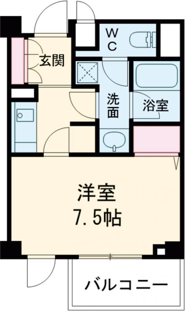 プライムアーバン用賀(1K/3階)の間取り写真