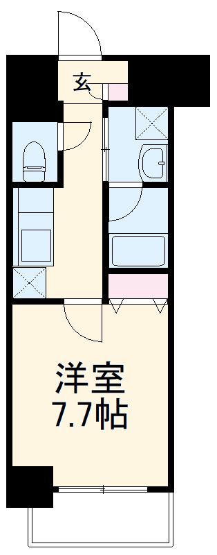 カーサニア尾頭橋(1K/5階)の間取り写真