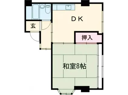 藤岡マンション(1DK/2階)の間取り写真