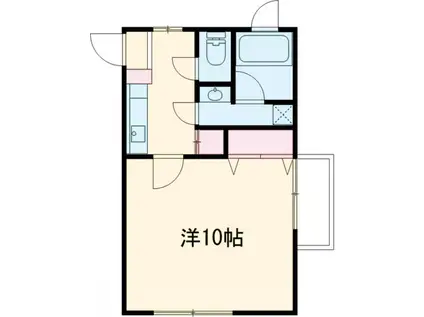 シャルレ11番館(1K/2階)の間取り写真