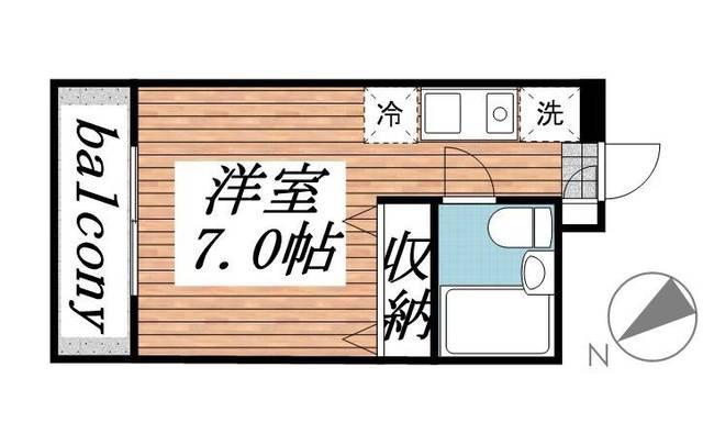 メゾンドロテュース(ワンルーム/4階)の間取り写真