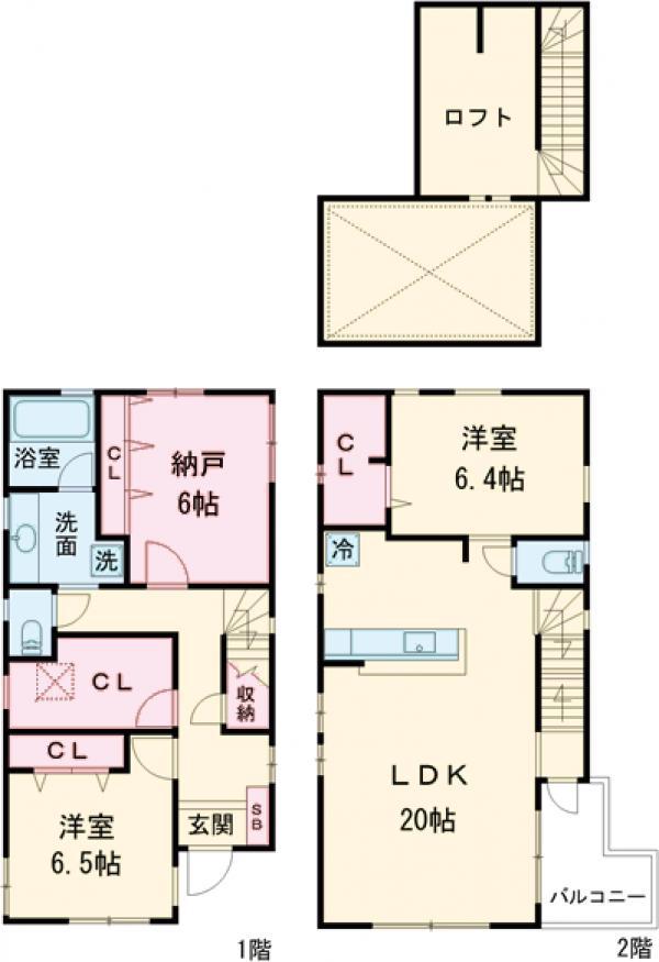 小田急電鉄小田原線 世田谷代田駅 徒歩8分 2階建 築15年(2SLDK)の間取り写真