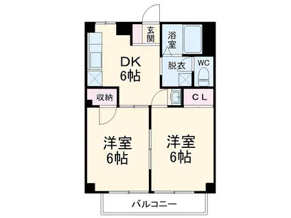 アビタシオン(1LDK/1階)の間取り写真