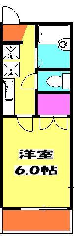 藤ガーデン(1K/1階)の間取り写真