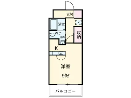 イデア新城(ワンルーム/4階)の間取り写真