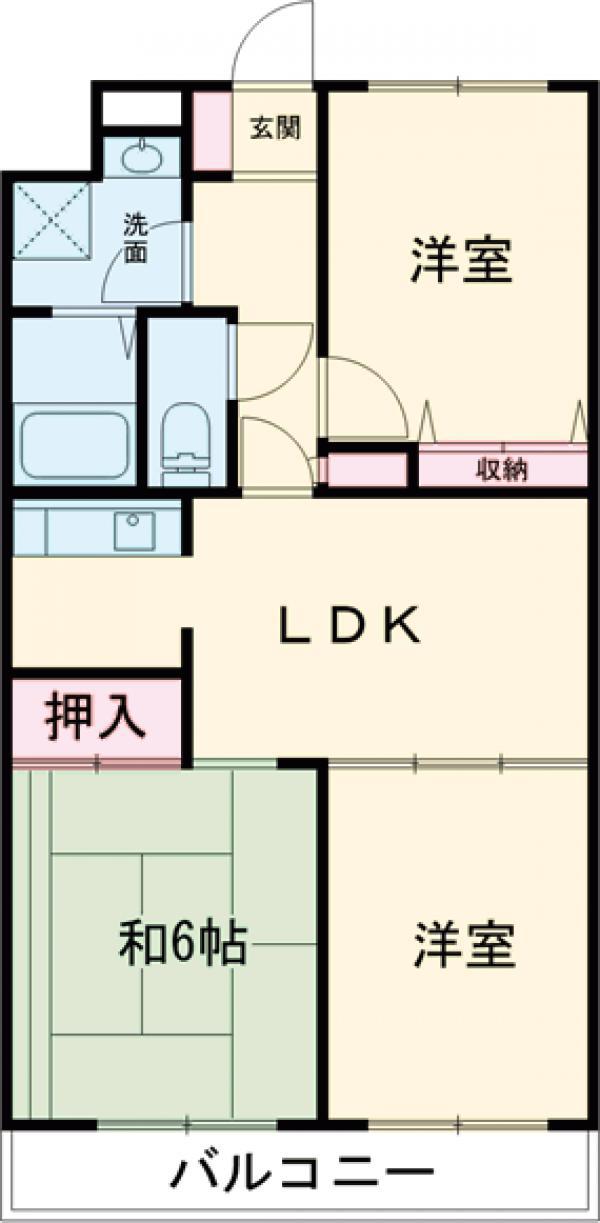 アビタシオン思水(3LDK/2階)の間取り写真