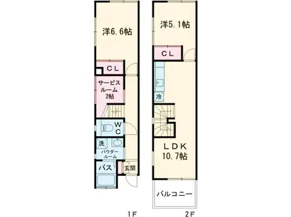 めいきゅう弐番館(2SLDK)の間取り写真