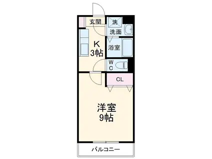 東海道本線 天竜川駅 徒歩39分 4階建 築19年(1K/1階)の間取り写真