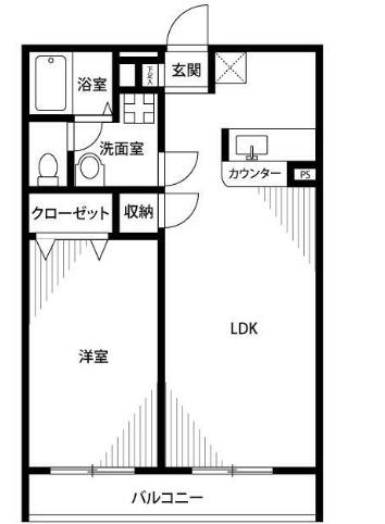 アムール MIMURA(1LDK/2階)の間取り写真