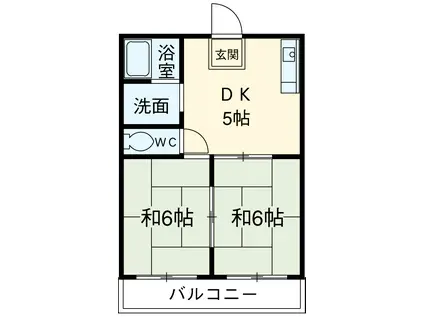 サンシャイン千代田(2DK/3階)の間取り写真