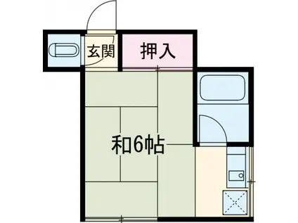 志茂文化アパート(1K/1階)の間取り写真