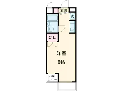 ファインコート等々力(ワンルーム/4階)の間取り写真