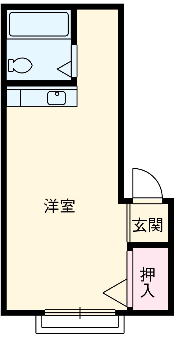 メゾンボザール(ワンルーム/2階)の間取り写真