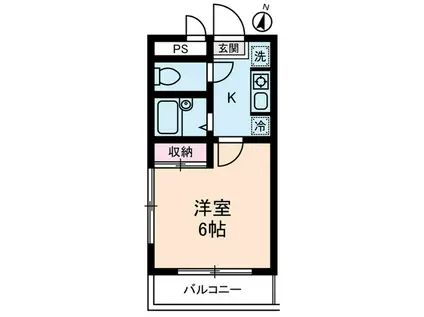 アーバンフォーレスト(1K/2階)の間取り写真