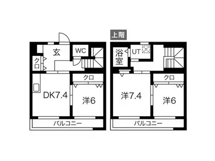GRAND MAISON 葵(3DK/4階)の間取り写真