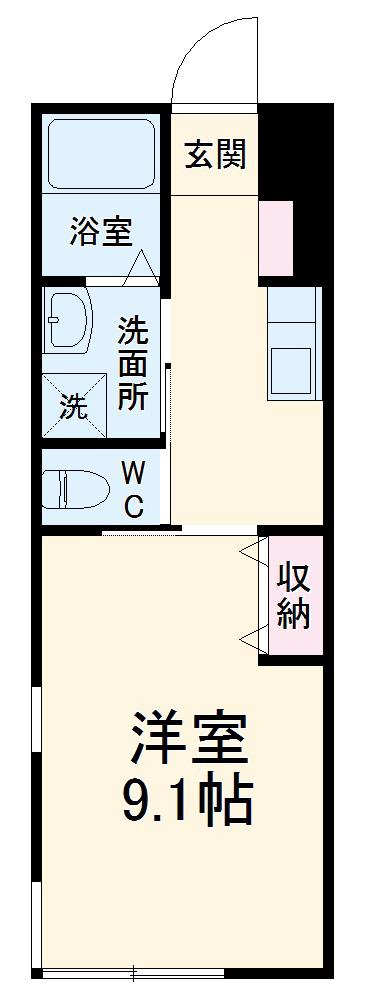 アリエッタ(1K/2階)の間取り写真