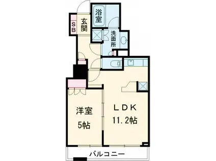 シティタワー大崎(1LDK/15階)の間取り写真