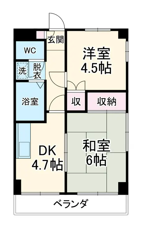コーポ鈴蘭 3階階 間取り