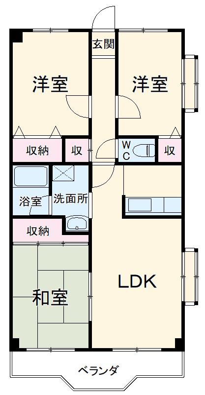 シャルマン5(3LDK/3階)の間取り写真
