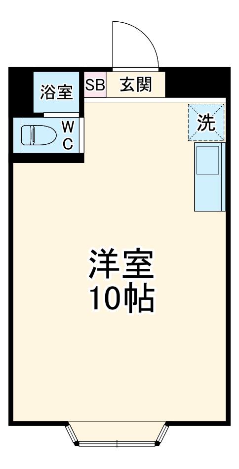 静鉄音羽ビル(ワンルーム/3階)の間取り写真