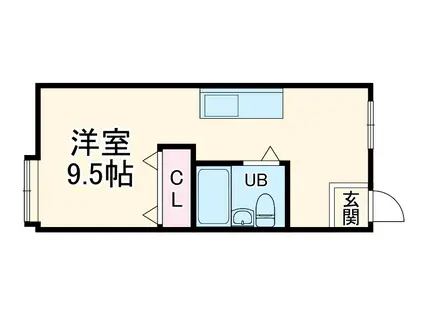 SSKハイツ(ワンルーム/3階)の間取り写真