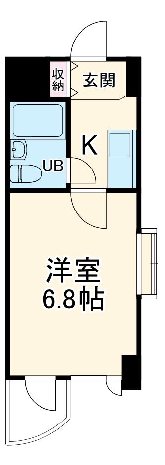 ライオンズマンション丸の内第5(1K/4階)の間取り写真