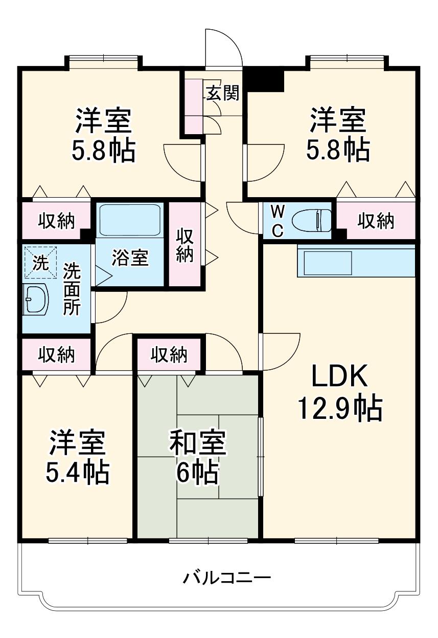 パストラルピア(4LDK/2階)の間取り写真
