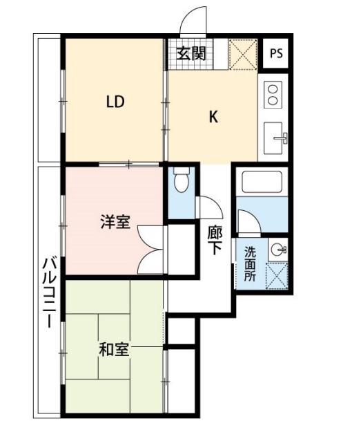 ベルファース朝霞台(2LDK/1階)の間取り写真