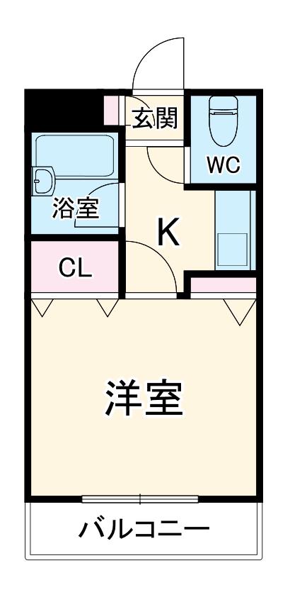 ベルファース朝霞台(1K/3階)の間取り写真