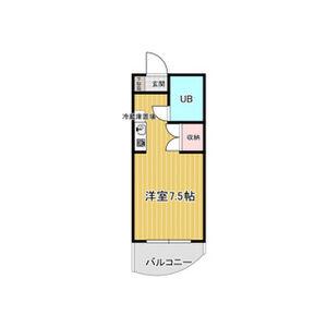 ESPACE A(ワンルーム/5階)の間取り写真