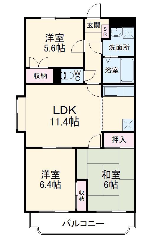 リバーサイドアーク(3LDK/3階)の間取り写真