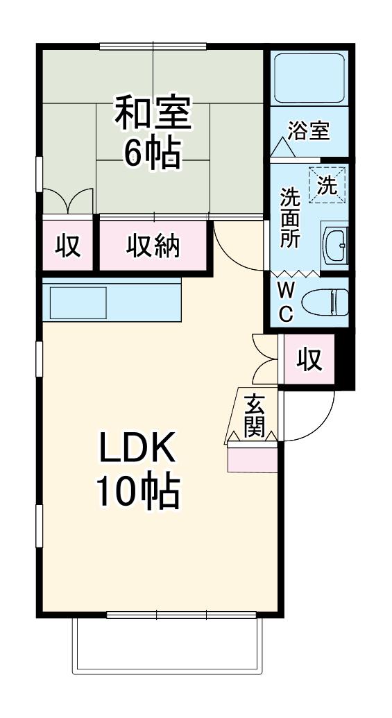 エスポワール(1LDK/1階)の間取り写真