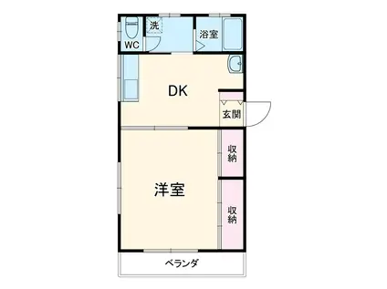 セラミックハイツ(1DK/2階)の間取り写真