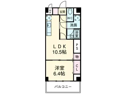 クリエール志木(1LDK/5階)の間取り写真