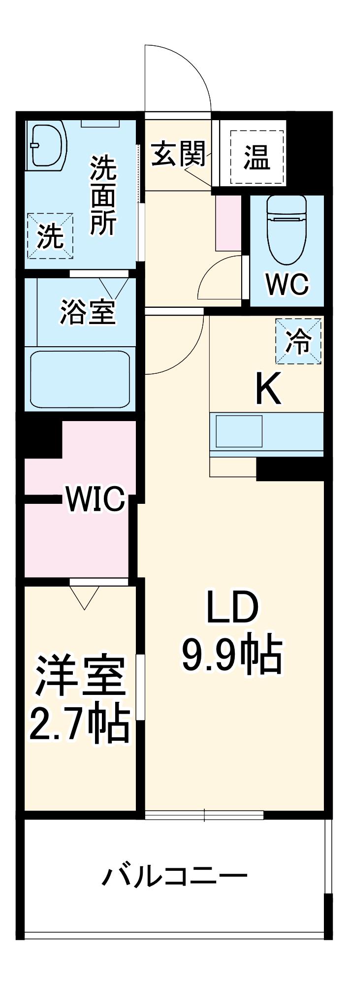 DIX COULEURS(1LDK/2階)の間取り写真