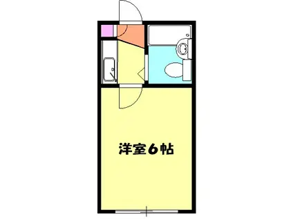 櫛引ハイツ(1K/2階)の間取り写真